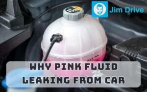 pink fluid leaking from car